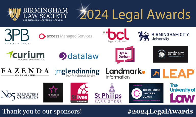 2024 Legal Awards sponsors banner